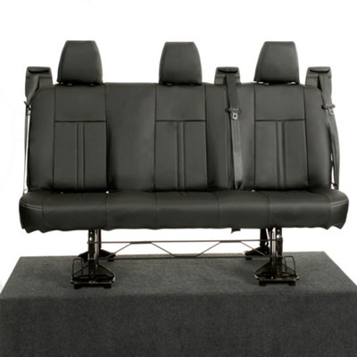 thumbnail interactive-video image 1 of FULLY TAILORED QUILTED BLACK SEAT COVERS – Ford Transit Custom 2013-2023 – Front Set W/ Logo – Ace Saver 1 of 4