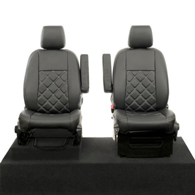 UK Custom Covers Leatherette Front Seat Covers - To Fit Ford Transit  Tourneo Custom 2013 Onwards