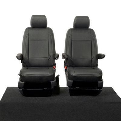 UK Custom Covers Leatherette Front Seat Covers - To Fit VW Transporter T5/T5.1 Sportline Kombi (2003-2015)