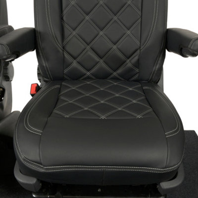 UK Custom Covers Leatherette Front Seat Covers - To Fit VW Transporter T6/T6.1 2015 Onwards - 6