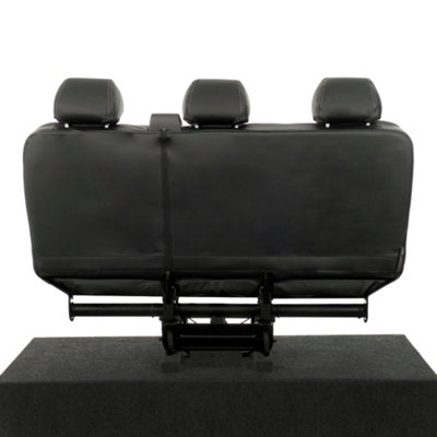 UK Custom Covers Leatherette Rear Bench Seat Covers - To Fit VW Transporter T5/T5.1 Sportline Shuttle (2003-2015)