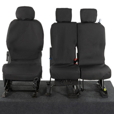 UK Custom Covers Peugeot Partner 2008-2018 Black Front Seat Covers - 3 ...