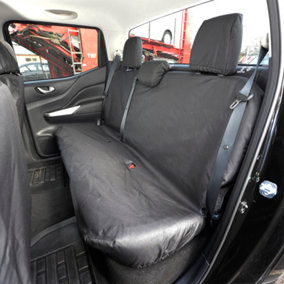 UK Custom Covers Rear Seat Covers -Compatible With Nissan Navara NP300 Cab 2016 Onwards
