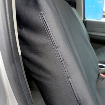 UK Custom Covers Tailored Front Seat Covers - Compatible with Nissan Navara D40 Double Cab 2005-2016