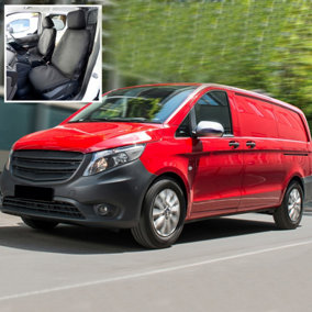 UK Custom Covers Tailored Front Seat Covers (Single/Single) - To Fit Mercedes Vito Van (2015)