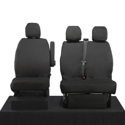 Lux-Ride Tailored Front Seat Covers For Vauxhall Vivaro C 2020-2025 – Graphite Fabric