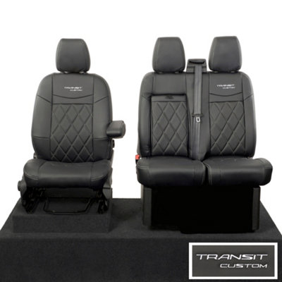 UK Custom Covers Tailored Leatherette Front Seat Covers (Single/Double