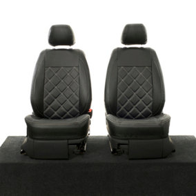 UK Custom Covers Tailored Leatherette Front Seat Covers - To Fit VW Caddy 2004-2020