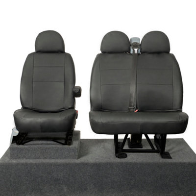 Uk Custom Covers Tailored Leatherette Front Seats - To Fit Ford Transit 