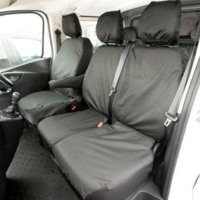 UK Custom Covers Tailored Waterproof Front Seat Covers - Compatible with Nissan Primastar Visia 2022 Onwards
