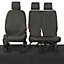 UK Custom Covers Tailored Waterproof Front Seat Covers - To Fit Ford Transit Connect (2014 Onwards) Black