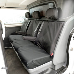 UK Custom Covers Tailored Waterproof Rear Seat Covers - To Fit Peugeot Expert Van (2021 Onwards) Black