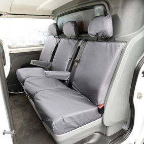 UK Custom Covers Tailored Waterproof Rear Seat Covers - To Fit Peugeot Expert Van (2021 Onwards) Grey