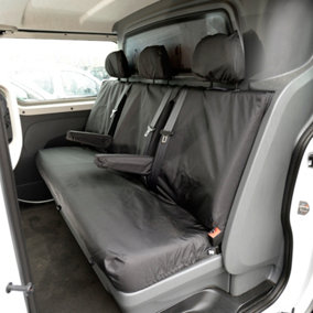UK Custom Covers Tailored Waterproof Rear Seat Covers - To Fit Renault Trafic Crew Van 2014 Onwards