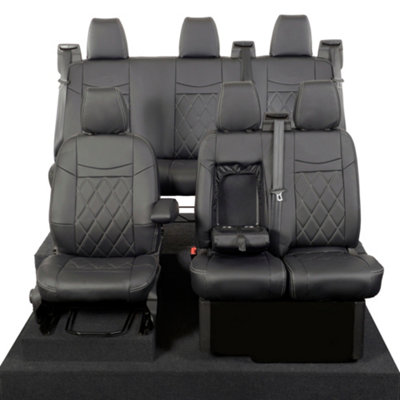 UK Custom Leatherette Front & Rear Seat Covers - To Fit Ford Transit Custom RS 2013-2023