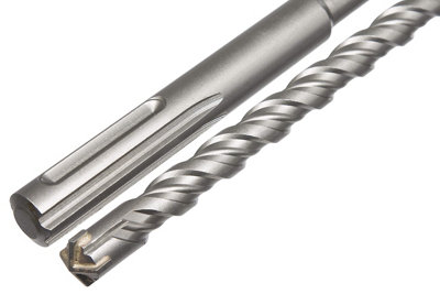 UK Drills 1 x 20.0mm x 550mm SDS Max Hammer Drill Bit Tungsten Carbide Tip Double Flute Spiral Granite Concrete Tiles Masonry