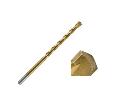 UK Drills 14.0mm x 200mm Extreme Concrete Masonry Drill Bit Titanium Coated