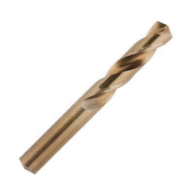 UK Drills Cobalt Drill Bit Jobber, Fully Ground, Cobalt Stub M35 - Round Shank, Aluminium, Steel & Other Metal 7.9mm, 5/16 x 10