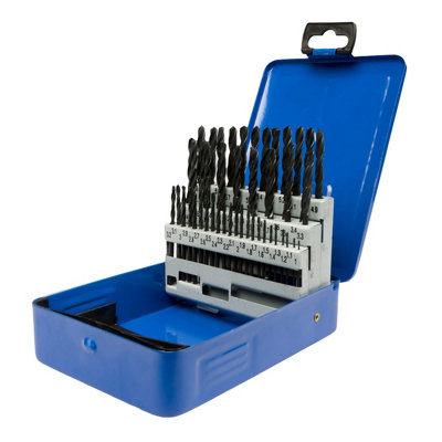 UK Drills HSS Drill Bit Set 50 Pieces from 1mm to 5.9mm for Steel Wood Plastic Drilling