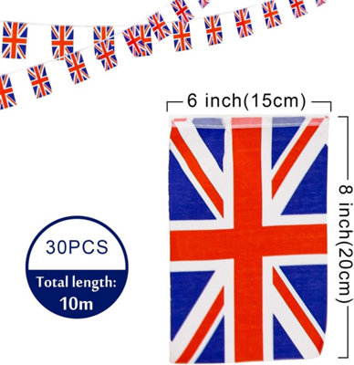 10' X 12' Size Area Rugs 30 Large Union Jack Fabric Bunting Flags - Foto 10