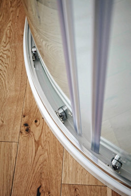 UK Home Living Avalon 1000mm x 800mm Double Door Quad with tray and waste right hand - 4
