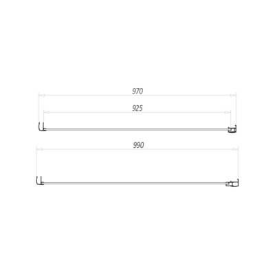 UK Home Living Avalon 1200mm Sliding Door with 1000mm Side Panel - 3