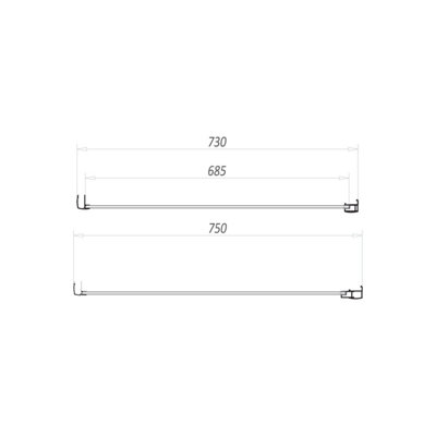 UK Home Living Avalon 1200mm Sliding Door with 760mm Side Panel with 1200x760mm tray and waste - 3