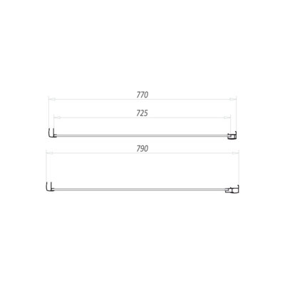 UK Home Living Avalon 1400mm Sliding Door with 800mm Side Panel with 1400x800mm tray and waste - 3