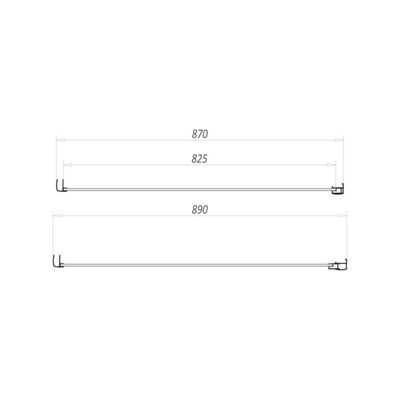 UK Home Living Avalon 1400mm Sliding Door with 900mm Side Panel - 3