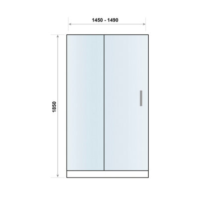 UK Home Living Avalon 1500mm Sliding door with 1500x800mm tray and waste