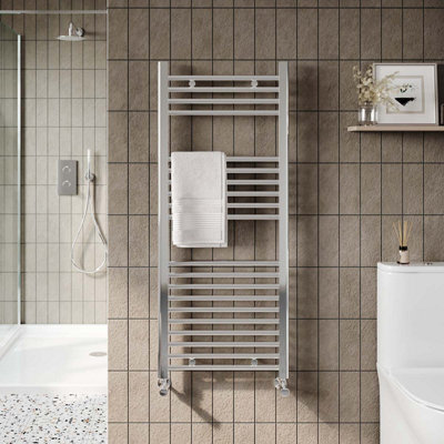 UK Home Living Avalon 22mm Straight Towel Rail 400mm x 1200mm Chrome