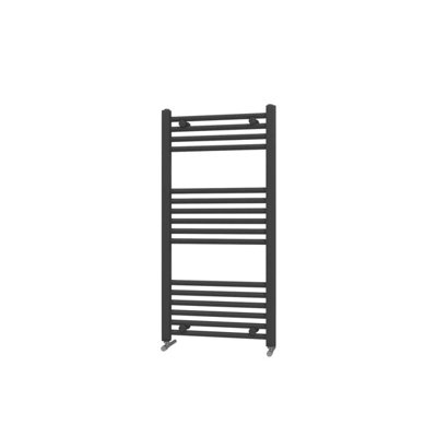 UK Home Living Avalon 22mm Straight Towel Rail 500mm x 1000mm Black