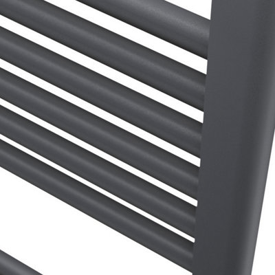 UK Home Living Avalon 22mm Straight Towel Rail 500mm x 800mm - Anthracite