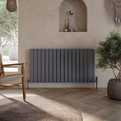 UK Home Living Avalon Bravo Designer Radiator Double 600mm x 410mm Anthracite