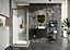 UK Home Living Avalon Brushed Brass 800mm Pivot Door with 800 mm side panel and 800x800mm tray and brushed brass waste