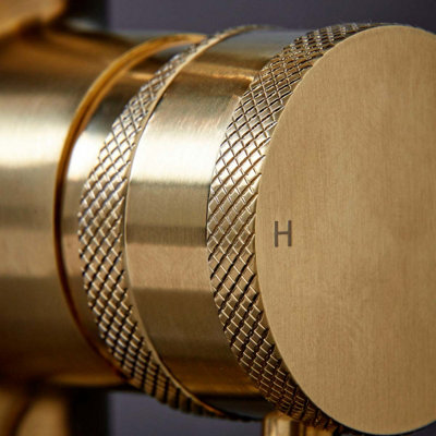 UK Home Living Avalon Core Freestanding Bath Shower Mixer Brushed Brass - 4