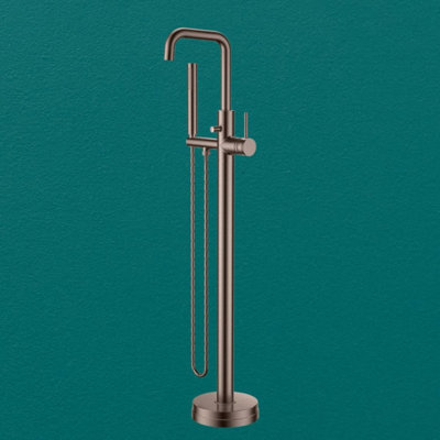 UK Home Living Avalon Core Freestanding Bath/Shower Mixer Brushed BRONZE