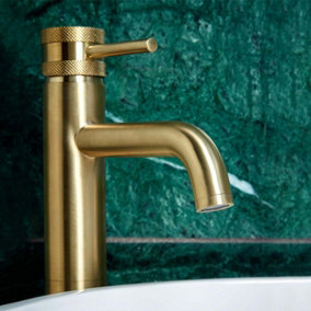 UK Home Living Avalon Core Tall Mono Basin Mixer Brushed Brass