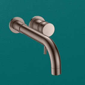 UK Home Living Avalon Core Wall Mounted Basin or Bath filler Brushed BRONZE