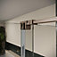 UK Home Living Avalon Designer 8mm Minimal Frame Sliding Door 1000mm Brushed Bronze with 800mm side panel