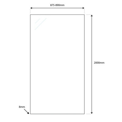 UK Home Living Avalon Designer 8mm Minimal Frame Sliding Door 1200mm Matt Black with 900mm side panel - 5