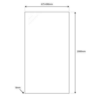 UK Home Living Avalon Designer 8mm Minimal Frame Sliding Door 1500mm Brushed Bronze with 700mm side panel - 5
