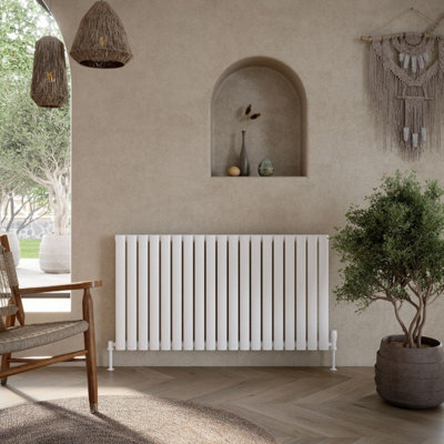 UK Home Living Avalon Designer Radiator Double 600mm x 413mm White