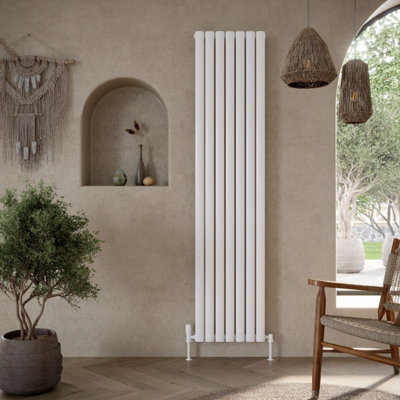 UK Home Living Avalon Designer Radiator Single 1800mm x 236mm White