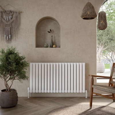 UK Home Living Avalon Designer Radiator Single 600mm x 413mm White