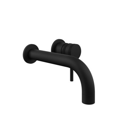 UK Home Living Avalon Fluted Back To Wall Bath 1700x800mm inc. White Waste and Black Wall Mounted Bath Filler - 5