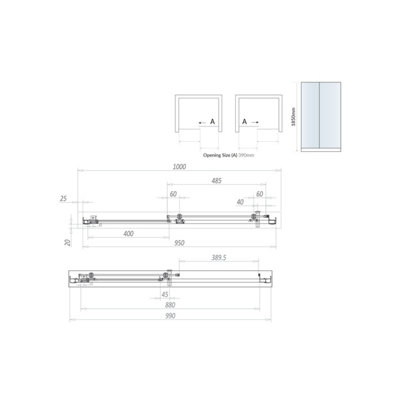 UK Home Living Avalon New range offer price Brushed Brass 6mm 1000mm Sliding Door (1900mm)