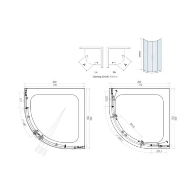 UK Home Living Avalon New range offer price Brushed Brass 6mm 800mm Double Door Quad (1900mm)