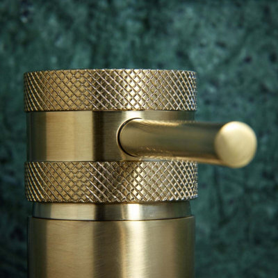 UK Home Living Avalon NEW RANGE OFFER PRICE Core Tall Mono Basin Mixer Brushed Brass - 3