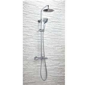 UK Home Living Avalon NEW RANGE OFFER PRICE Round Rigid Riser shower Set chrome